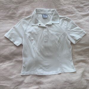 Outdoor Voices cropped White Polo Shirt